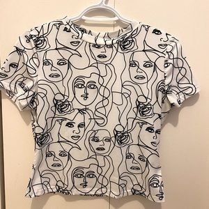 Abstract face shirt